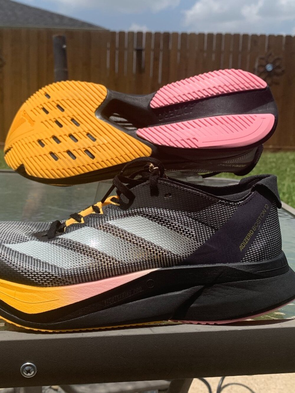 adidas Adizero Boston 12 Men 8 / Women 9 Black  shoe running